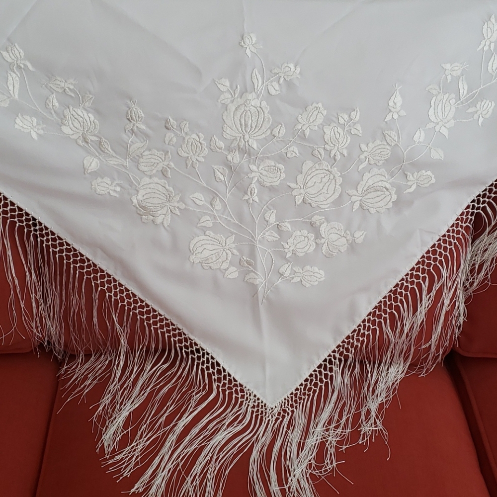 Hand embroidered shawl